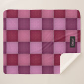 キルテッドフローラパッチワーク – バラシェード – お名前 シェルパブランケット (正面(横))