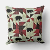 キルテッドブラックベア クッション (裏面)