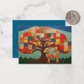 キルテッドプードレノートカード ノートカード (正面/裏面インサイチュ)