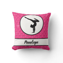 キルテッドホットピンクラインフェイクストーンのハンドスタンド