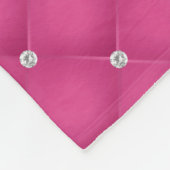 キルテッドホットピンクラインフェイクストーンのハンドスタンド フリースブランケット (角)