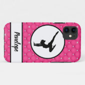 キルテッドホットピンクラインフェイクストーンのハンドスタンド Case-Mate iPhoneケース (裏面(横))