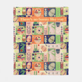 キルテッドルックイースターの水の色のパターン フリースブランケット (正面)