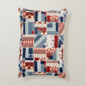 キルテッドルック装飾用クッション アクセントクッション (裏面(縦))