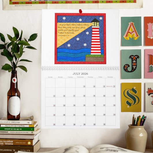 キルテッド心地よい感動的任意の年カレンダー カレンダー