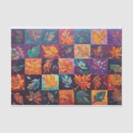 キルテッド紅葉、秋ファームハウスパターン 薄葉紙