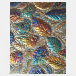 キルテッド虹色離れデザイン フリースブランケット