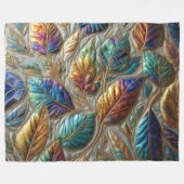 キルテッド虹色離れデザイン フリースブランケット (正面(横))