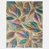 キルテッド虹色離れデザイン フリースブランケット (正面)