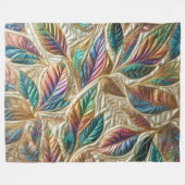 キルテッド虹色離れデザイン フリースブランケット (正面(横))