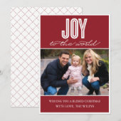 「キルテッド・ジョイ」（クランベリー）ホリデー・フォトカード シーズンカード (正面/裏面)