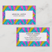 キルテフェイクッドカラフルプロフェッショナル名刺 名刺 (正面/裏面)