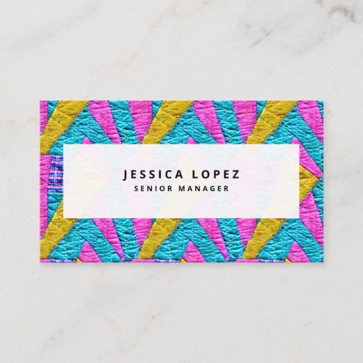 キルテフェイクッドカラフルプロフェッショナル名刺 名刺 (正面)