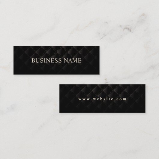 キルテモダンッドブラックレザープロフェッショナル スキニー名刺 (正面/裏面)