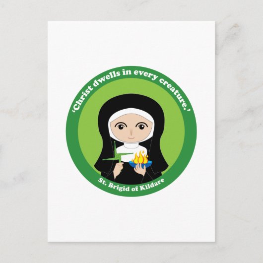 キルデアのセント・ブリジッド ポストカード (正面)