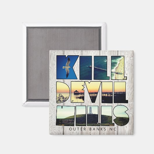 キルデビルヒルズ – アウターバンクスNC マグネット (正面/裏面)