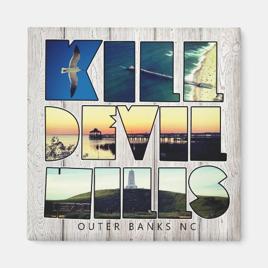 キルデビルヒルズ – アウターバンクスNC マグネット (正面)