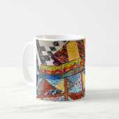 キルトおよびキルティング コーヒーマグカップ (正面左)