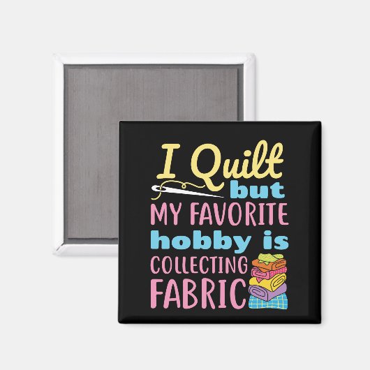 キルトだけど趣味お気に入りのは織物の集め マグネット (正面/裏面)