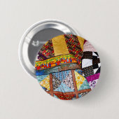 キルトとキルティングのカスタマイズ 缶バッジ (正面&裏面)