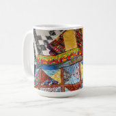 キルトとキルティング コーヒーマグカップ (正面左)