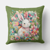 キルトと花のバニー クッション (裏面)