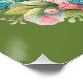 キルトと花のバニー ポスター (コーナー)