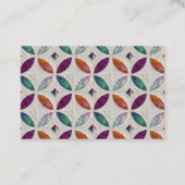 キルトにされたろうけつ染めの名刺 名刺 (裏面)