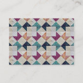 キルトにされたろうけつ染めの名刺 名刺 (裏面)