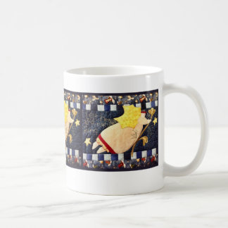 キルトにされたクリスマスの天使の正方形のマグ コーヒーマグカップ