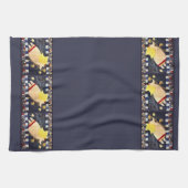 キルトにされたクリスマスの天使手タオル キッチンタオル (横)