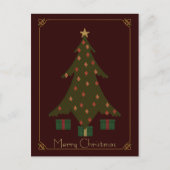 キルトにされたクリスマスの郵便はがき シーズンポストカード (正面)