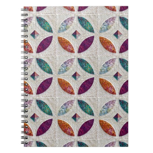 キルトにされたジャーナル ノートブック (正面)