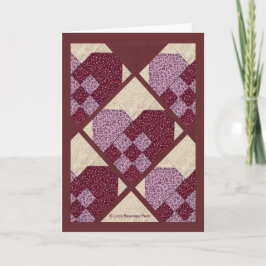 キルトにされたハート カード