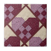 キルトにされたハート タイル (正面)