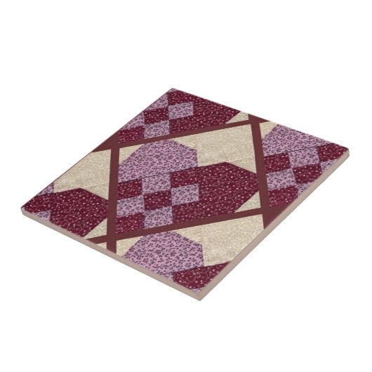 キルトにされたハート タイル (側面)