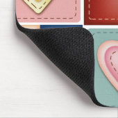 キルトにされたハート マウスパッド (コーナー)