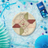 キルトにされたパッチワークの紙皿 ペーパープレート (パーティー)