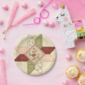 キルトにされたパッチワークの紙皿 ペーパープレート (パーティー)