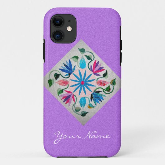 キルトにされたパーソナライズなiPhoneの5Sおよび5箱 Case-Mate iPhoneケース (裏面)