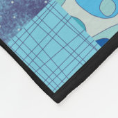 キルトにされた世界地図 フリースブランケット (角)