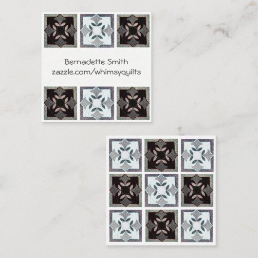 キルトにされた名刺 スクエア名刺 (正面/裏面)
