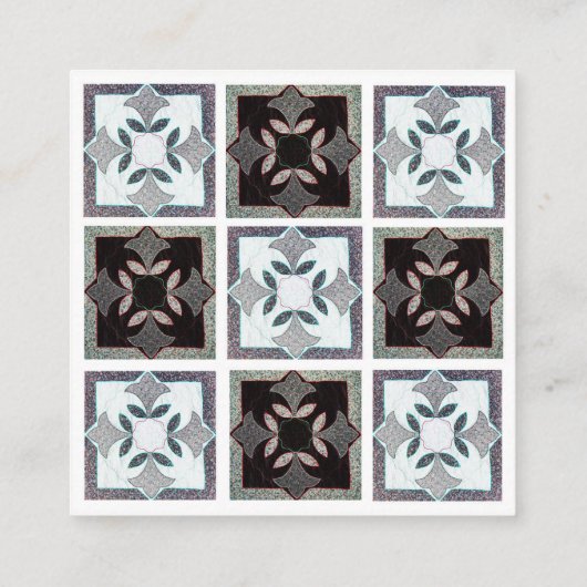 キルトにされた名刺 スクエア名刺 (裏面)