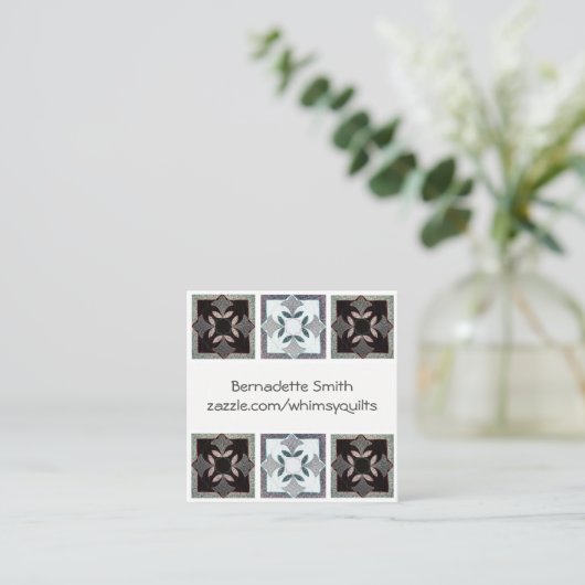 キルトにされた名刺 スクエア名刺 (スタンド正面)