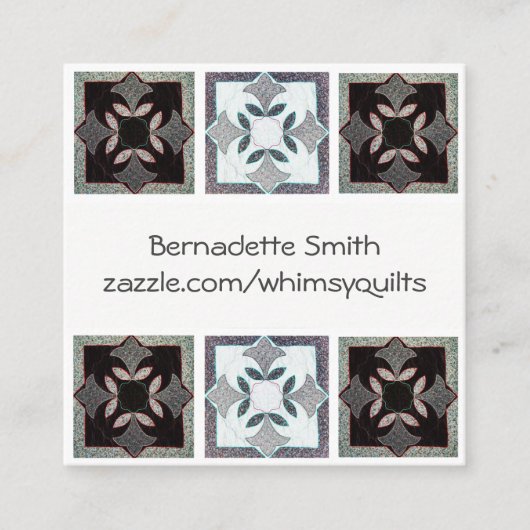 キルトにされた名刺 スクエア名刺 (正面)