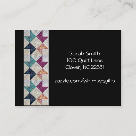 キルトにされた名刺 名刺 (正面)