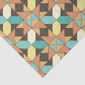 キルトにされた幾何学的なパターンティッシュペーパー 薄葉紙 (詳細)