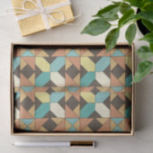 キルトにされた幾何学的なパターンティッシュペーパー 薄葉紙 (ギフト)