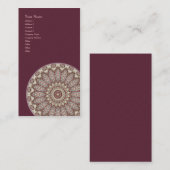 キルトにされた心地よいの曼荼羅-縦の名刺 名刺 (正面/裏面)