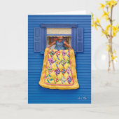 キルトにされた提示 カード (黄色い花)